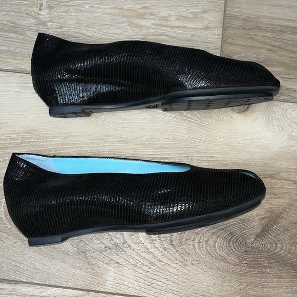 Thierry Rabotin Wedge Peep Hole Shoes Black Size 38 Extra Light NEW